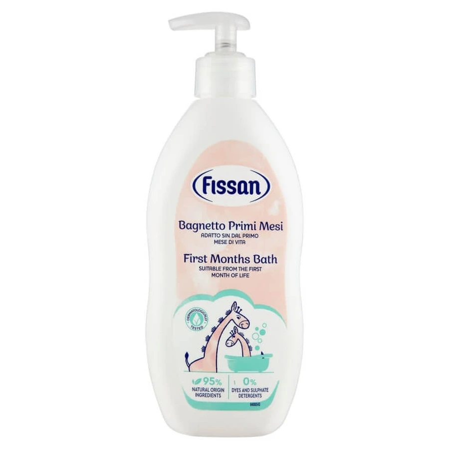 Fissan Bagnetto for the First Few Months - Gentle, Moisturizing, pH-Balanced Bath Gel for Newborns and Children, 400 ml