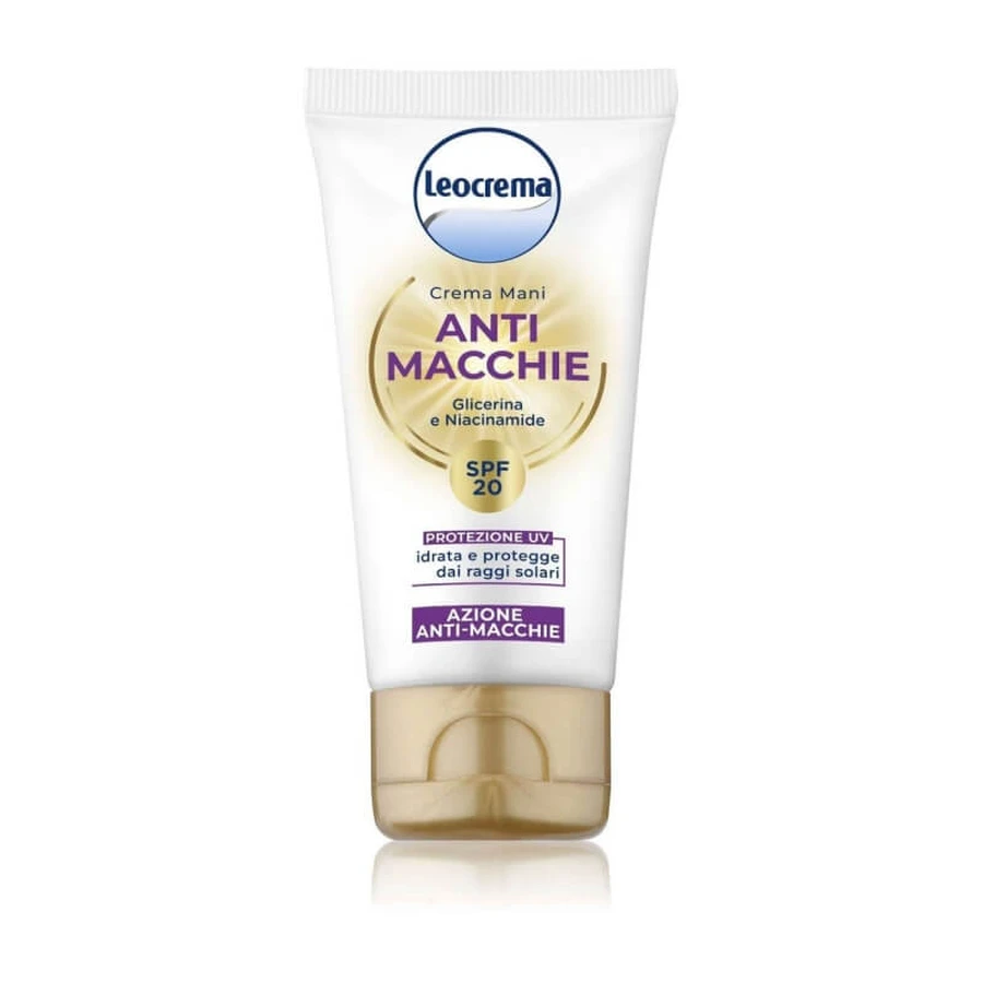 Leocrema Anti-Spot Hand Cream with SPF 20 Sun Protection, Moisturizing and Anti-Aging, 50 ml