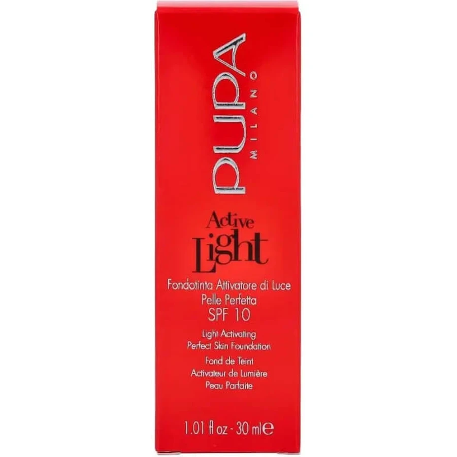 Pupa Active Light - Base de maquillaje sin aceites con SPF 10 para una piel perfecta - N.º 040