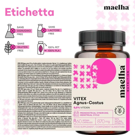 Maelha Nutrition Vitex agnus-castus 60 Kapseln – Nahrungsergänzungsmittel für den Menstruationszyklus