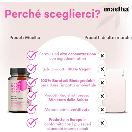 Maelha Nutrition Vitex agnus-castus 60 Kapseln – Nahrungsergänzungsmittel für den Menstruationszyklus