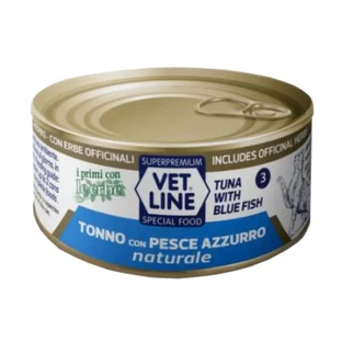 Vet Line Thunfisch und Blaufisch – Alleinfuttermittel für Katzen, 70 g