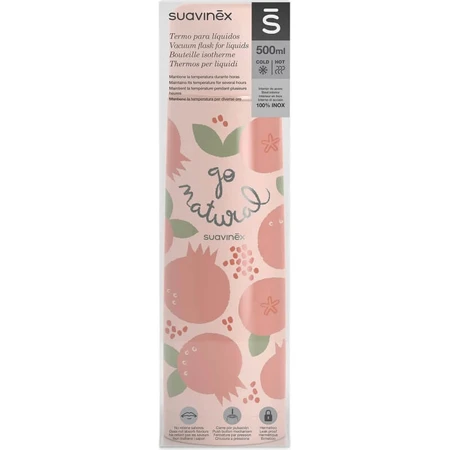 Suavinex Go Natural Granaatappel - 500 ml vloeistofthermosfles