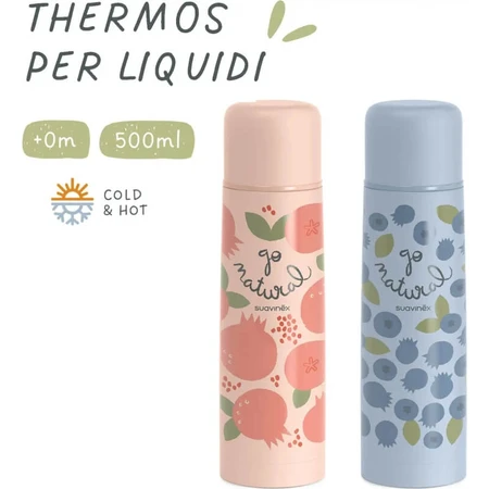 Suavinex Go Natural Granaatappel - 500 ml vloeistofthermosfles