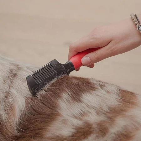 Ferplast Gro 5991 - Peine-cuchilla 2 en 1 para el aseo de mascotas