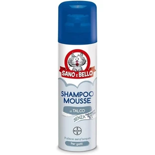 Bayer Italia Sano &amp; Bello Talc - Dry Shampoo Mousse for Cats, 200 ml