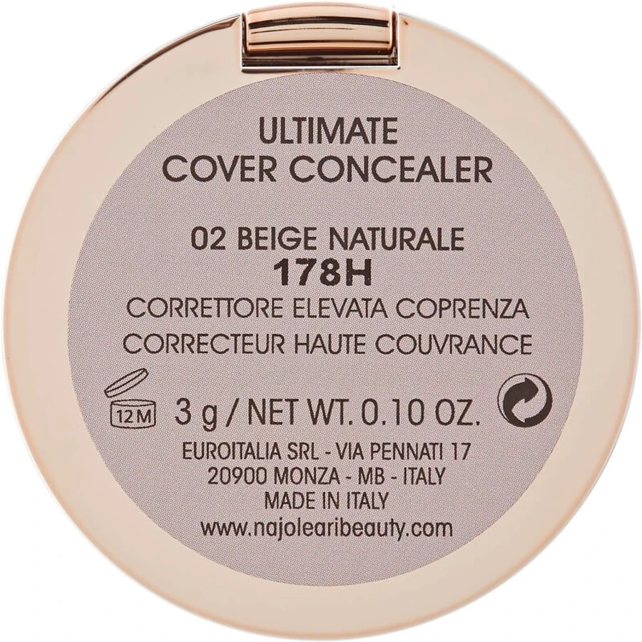 Naj Oleari Ultimate Cover Concealer - Concealer met hoge dekkracht nr. 02 Natural Beige