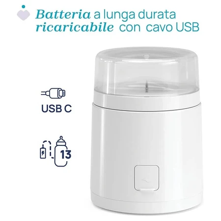 Chicco Bottle Warmer - Portable 2-in-1 with Sterilizer, USB-C Charging, and Universal Compatibility