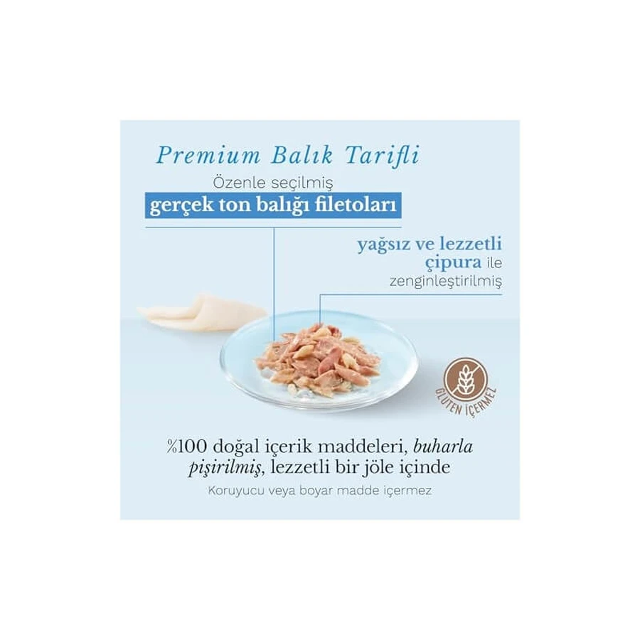 Schesir: Filetes de atún y dorada en gelatina - Comida húmeda para gatos adultos, 85 g