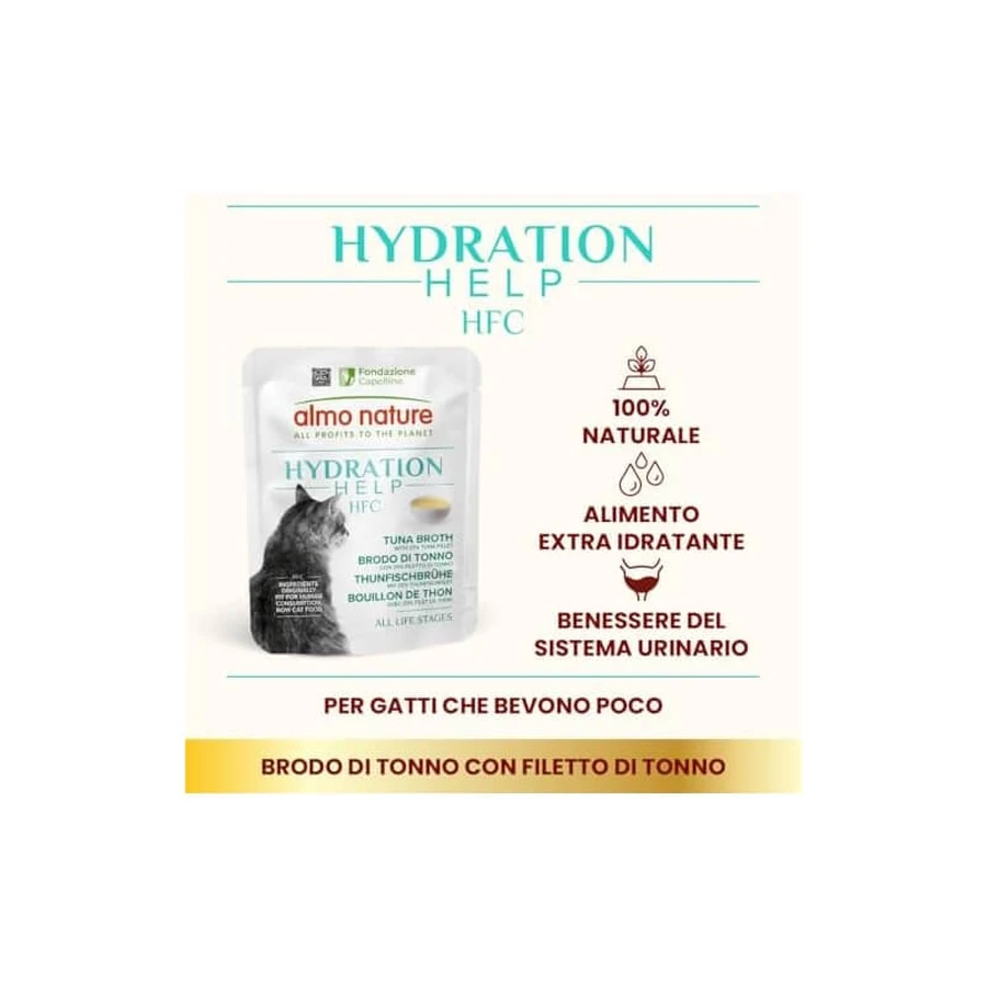Almo Nature Hydration Help Tuna Broth for Adult Cats, 50 g