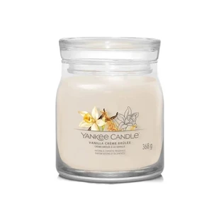 Yankee Candle Signature Vanilla Crème Brûlée - Bougie en pot moyen, 368 g