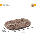 Ferplast Relax 89-10 - cuscino ovale in cotone lavabile per cani e gatti fantasia città marrone 89 x 55 cm