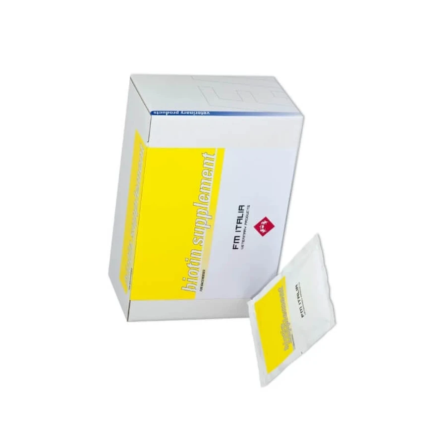 Fm Italia Biotine-supplement - Aanvullend diervoeder voor paarden en veulens, 900 g