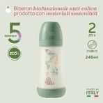 Chicco Perfect 5 Eco+ - Biberón de flujo medio, 240 ml, verde
