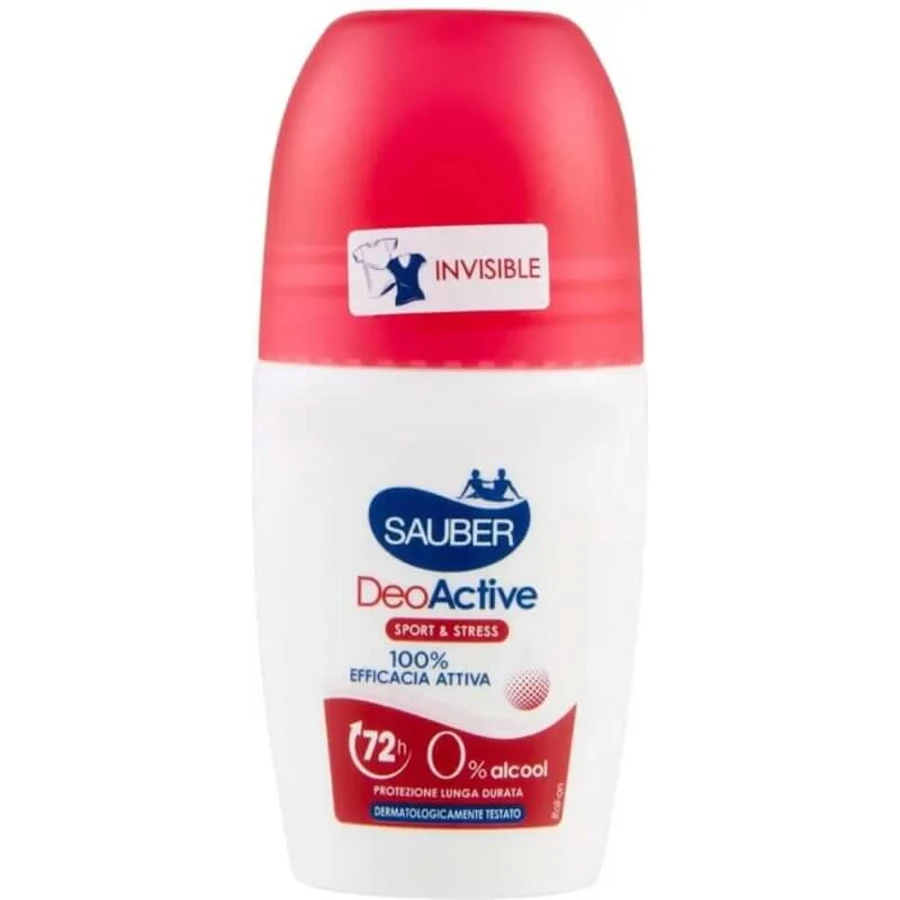 Sauber Deoactive Sport &amp; Stress - Desodorante en roll-on, 70 ml
