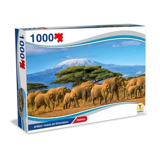 Puzzle Theorem Africa, 1.000-teiliges Puzzle mit einer Kilimandscharo-Landschaft, 70 x 50 cm