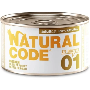 Natural Code 01 fileuri de pui – hrană completă pentru pisici adulte, 85 g