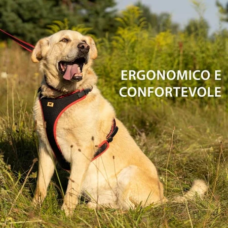 Ferplast Ergocomfort p medium rossa - pettorina ergonomica microregolabile
