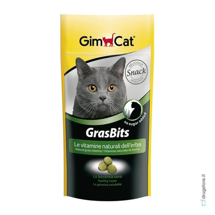 Gimborn Gimcat Gras Bits - Complément alimentaire pour chat, 50 g