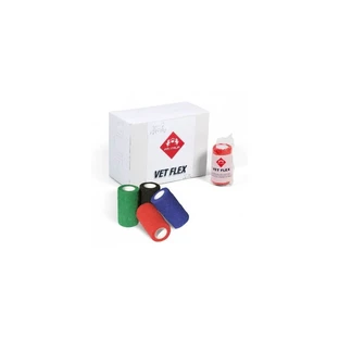 Fm Italia Vet Flex - Flexible, Disposable Cohesive Bandage for Support, Red, 10 cm x 4.5 m