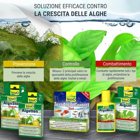 Tetra Algumin - Complete Algae Treatment for Freshwater Aquariums, 250 ml