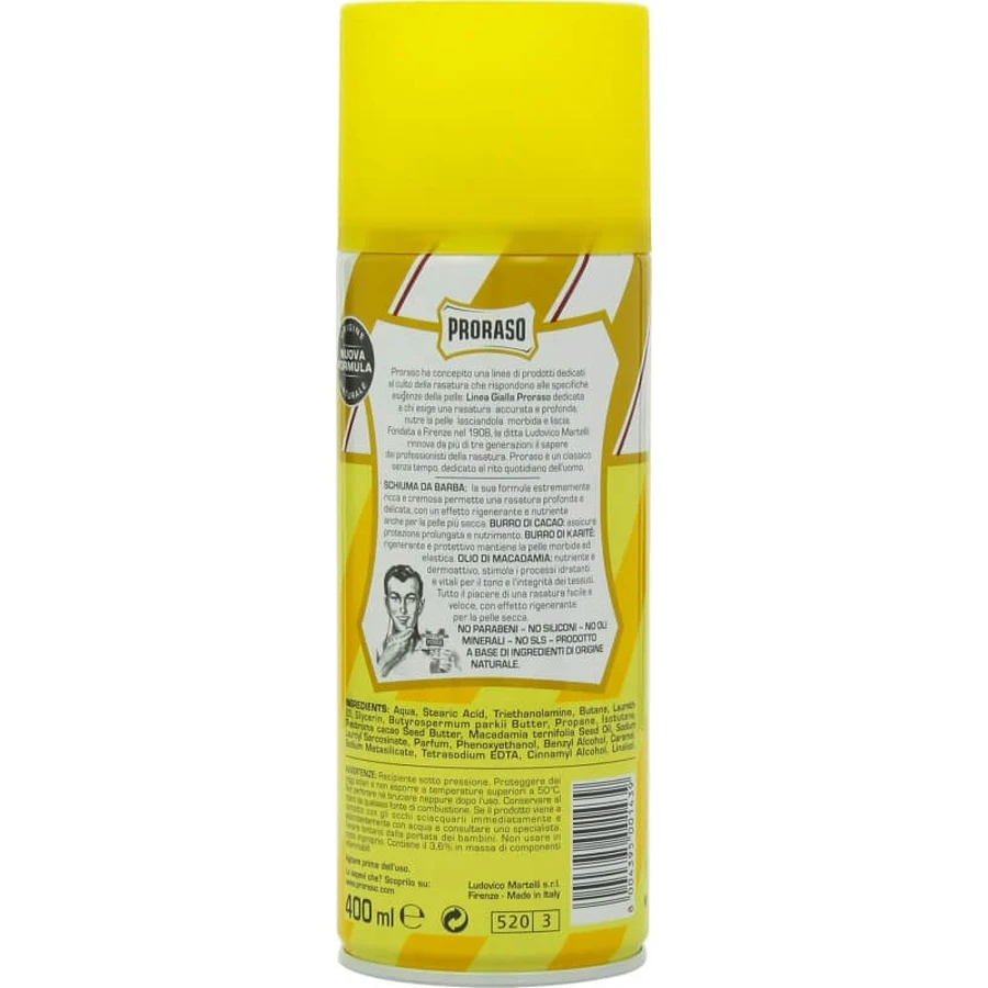 Proraso Voedend en herstellend scheerschuim voor alle baardtypes, 400 ml