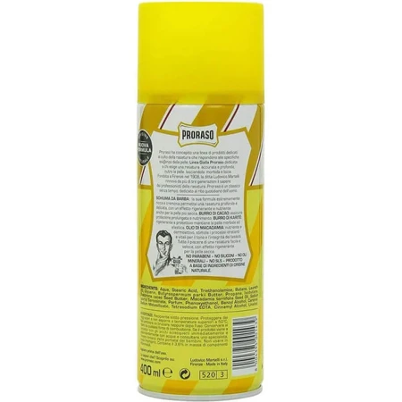Proraso Voedend en herstellend scheerschuim voor alle baardtypes, 400 ml