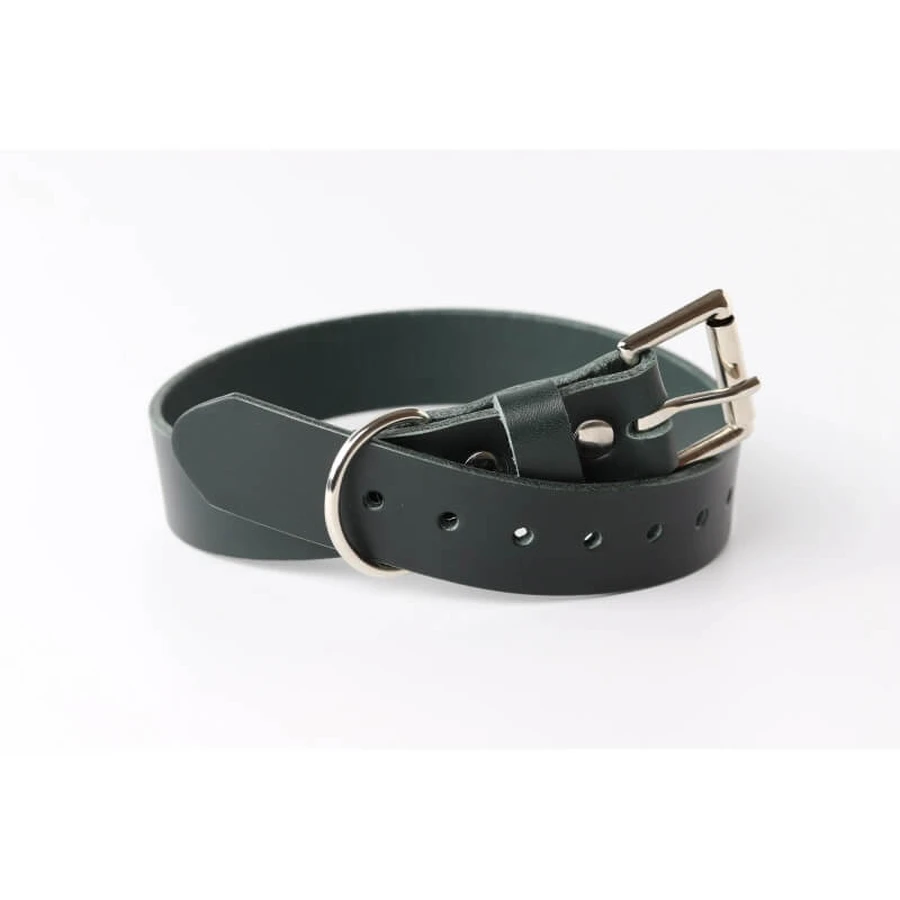 Ferplast Natural c40-63 - collare per cani in vera pelle nero circonferenza 55-63 cm larghezza 40 mm
