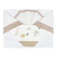 Ensemble de draps pour lit bébé Maxi Andy &amp;amp; Helen avec broderie « Safari » - Beige