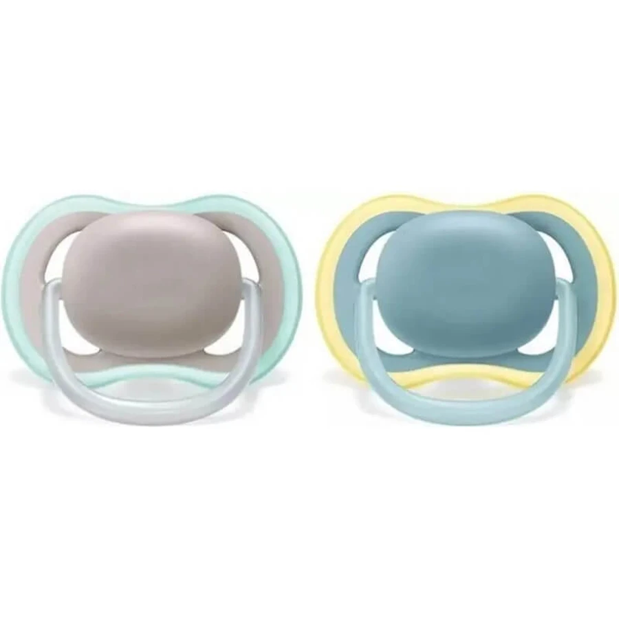 Avent Ultra Air 18 meses en adelante - 2 chupetes de silicona - color neutro