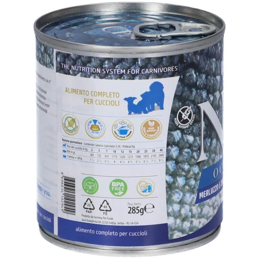 Farmina N&amp;d Ocean Puppy Kabeljauw en Pompoen - Compleet voer voor puppy's en zogende honden, 285 g