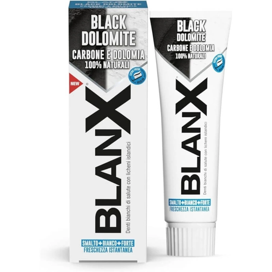 Blanx Black Dolomite – Zahnpasta für die Mundhygiene, 75 ml