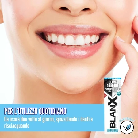 Blanx Black Dolomite – Zahnpasta für die Mundhygiene, 75 ml
