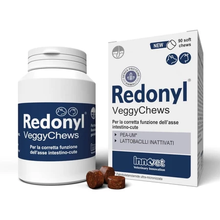 Innovet Redonyl Veggy 90 Soft Chews: un complemento alimenticio para perros y gatos que favorece la salud de la piel y el pelaje