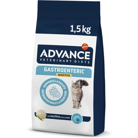 Advance Gastroenteric Turkey - Complete Dietary Food for Adult Cats with Digestive Issues 1.5 kg