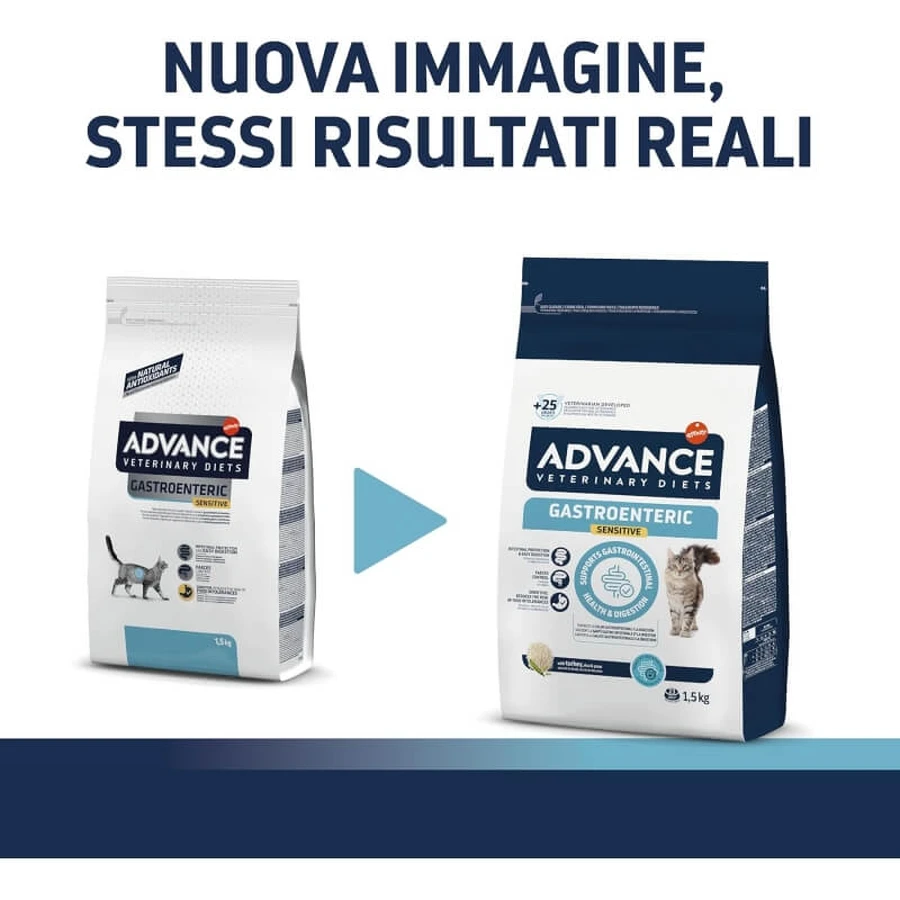 Advance Gastroenteric Turkey - Complete Dietary Food for Adult Cats with Digestive Issues 1.5 kg