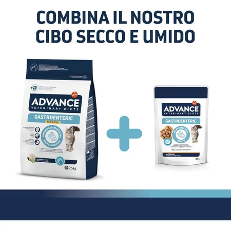 Advance Gastroenteric Turkey - Complete Dietary Food for Adult Cats with Digestive Issues 1.5 kg