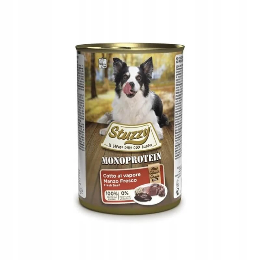 Schesir Stuzzy « Single-Protein » au bœuf frais - Aliment complet pour chiens adultes, 400 g