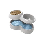 Bama Pet Ciotolotto - Double Bowl with Fresh Water Reservoir and Non-Slip Base for Medium-Sized Dogs and Cats