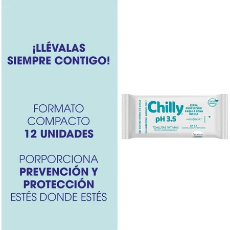Chilly pH 3,5 - 12 intieme doekjes met extra bescherming