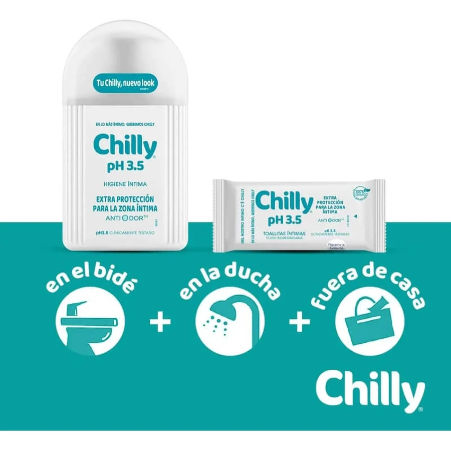 Chilly pH 3,5 - 12 intieme doekjes met extra bescherming