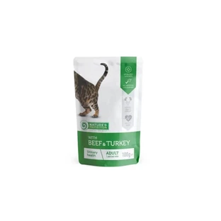 Nature's Protection - Comida húmeda para la salud urinaria con ternera y pavo - Comida húmeda completa para gatos adultos, 100 g