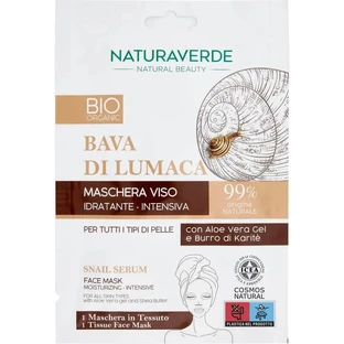 Naturaverde gezichtsmasker met slakkenslijm voor hydratatie