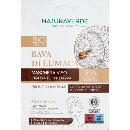 Naturaverde gezichtsmasker met slakkenslijm voor hydratatie
