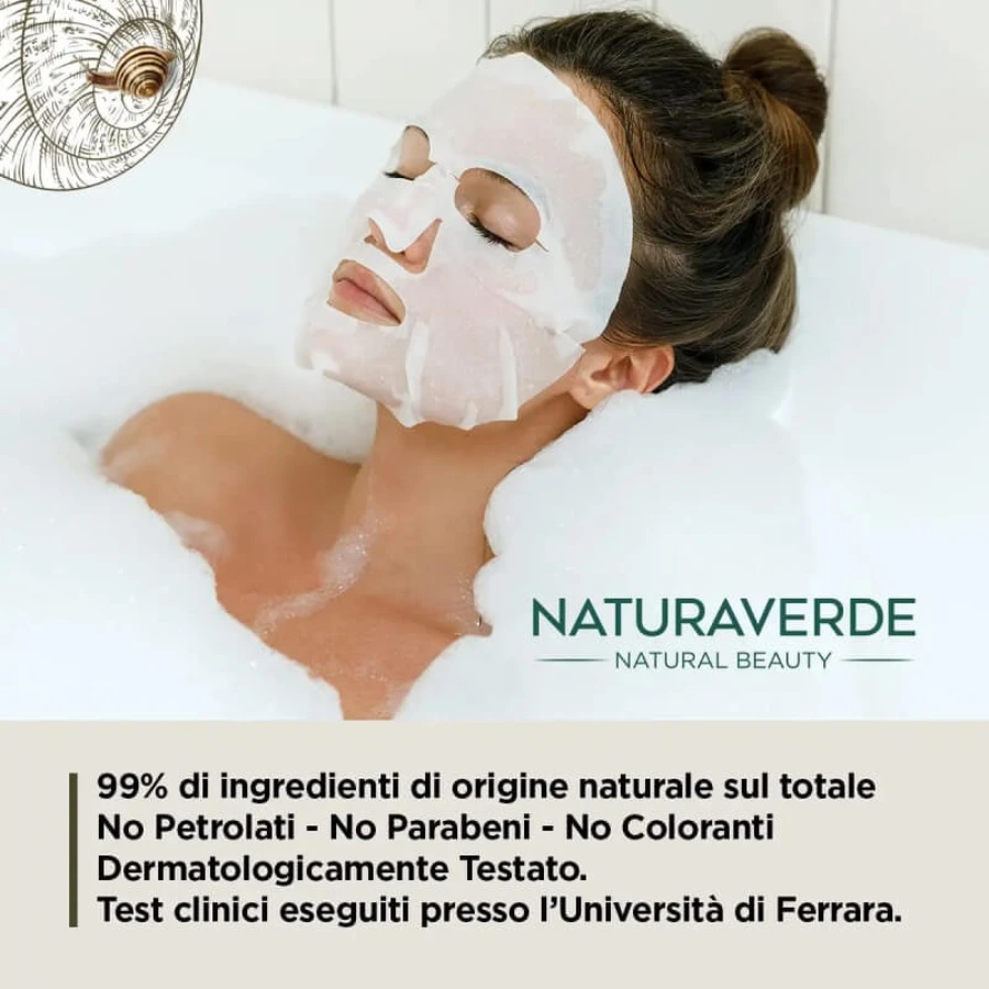 Naturaverde gezichtsmasker met slakkenslijm voor hydratatie