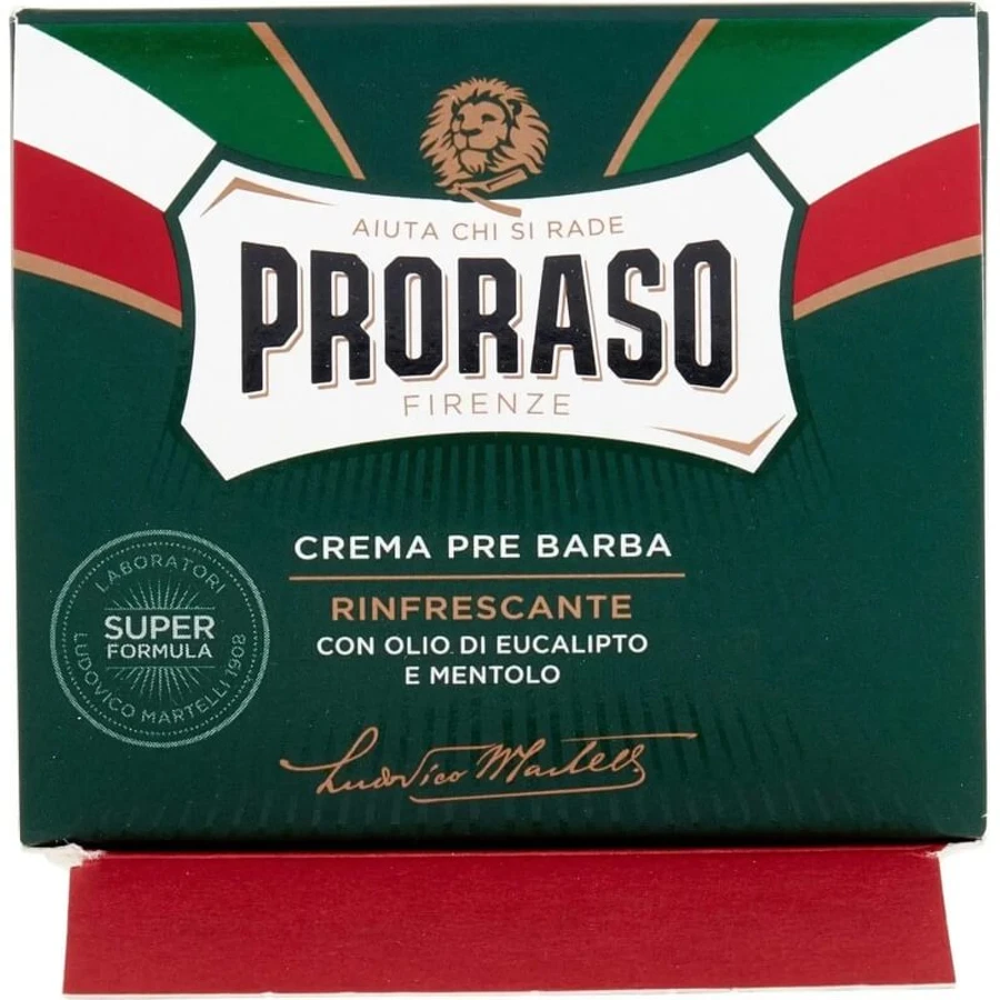 Proraso Refreshing – Rasiercreme mit Eukalyptusöl und Menthol, 100 ml