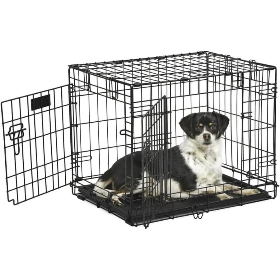Ferplast Dog-inn 60 – Zusammenklappbare Metallbox für kleine Hunde mit verstellbarer Trennwand, 64,1 x 44,7 x H 49,2 cm