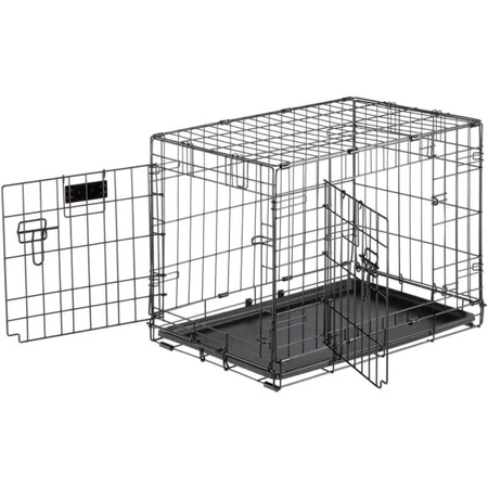Ferplast Dog-inn 60 – Zusammenklappbare Metallbox für kleine Hunde mit verstellbarer Trennwand, 64,1 x 44,7 x H 49,2 cm