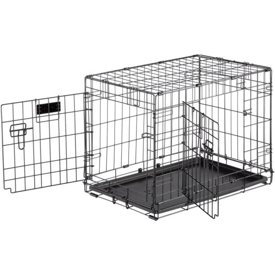 Ferplast Dog-inn 60 – Zusammenklappbare Metallbox für kleine Hunde mit verstellbarer Trennwand, 64,1 x 44,7 x H 49,2 cm