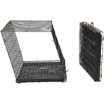 Ferplast Dog-inn 60 – Zusammenklappbare Metallbox für kleine Hunde mit verstellbarer Trennwand, 64,1 x 44,7 x H 49,2 cm